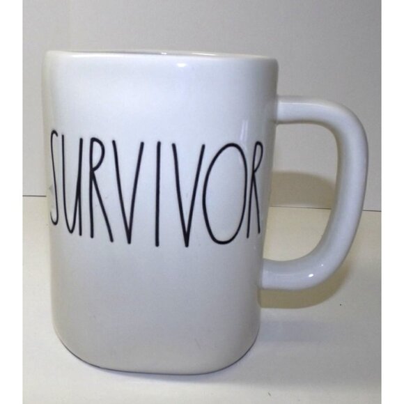 Rae Dunn "Survivor" white coffee mug - Picture 1 of 6